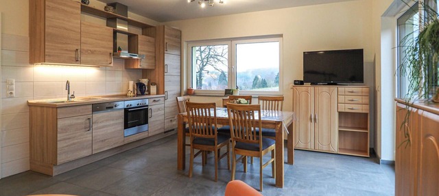 Comfortable vacation apartment with beautiful view over the countryside.