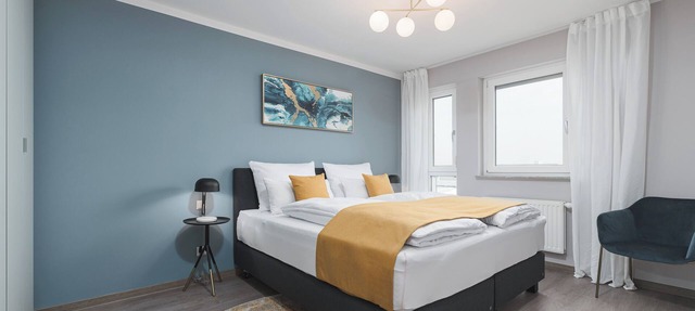 Deluxe apartment for up to 6 people I Near the trade fair and airport