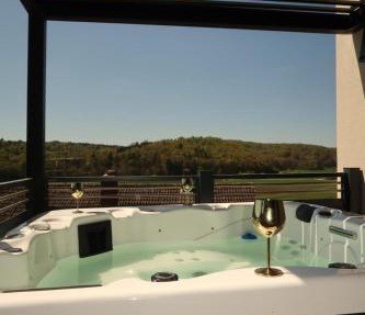 Design Villa mit privatem Whirlpool im Urdonautal
