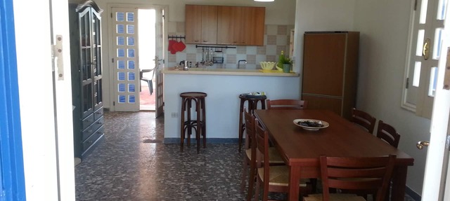Detached villa with two large verandas, sleeps 8+1, about 400 m from the sea.