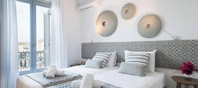 Double twin-bed with a sea view - Aurora Spetses