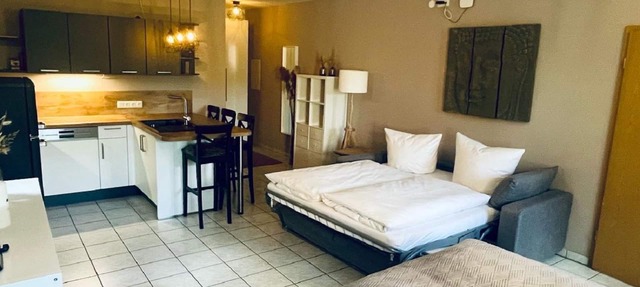 Ferienwohnung mit großzügigem, offenem Wohn-/Essbereich