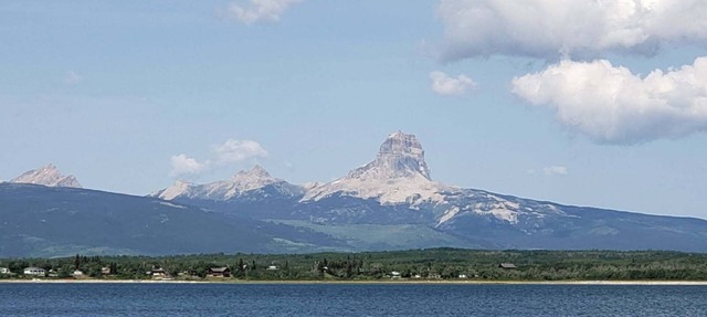 Glacier National Park views from this private nearby Duck lake waterfront home.