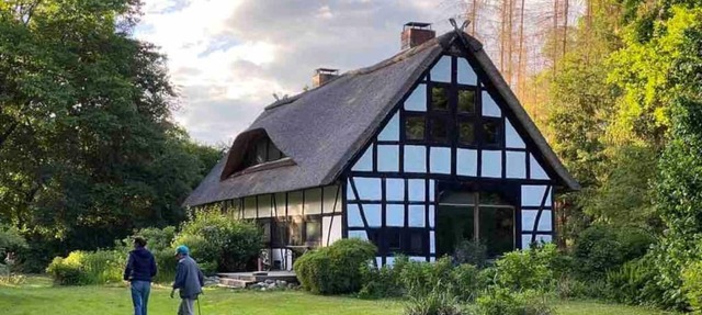 Half-timbered house (half of a house) in Wendland