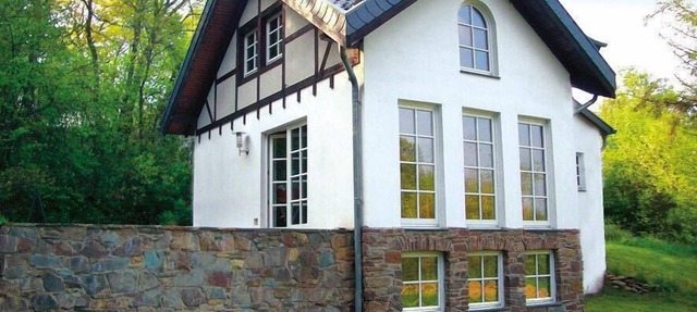 Half-timbered house with garden, barbecue and terrace