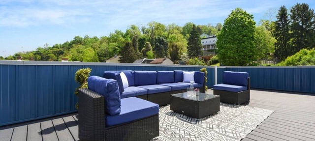 ★ HostWise Stays ★ Rooftop Deck & Fire Pit Haven | Theater & Balcony
