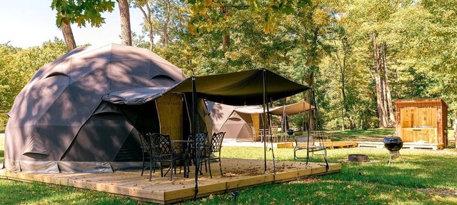 Idyllic Geodesic Dome Sanctuary near Schoharie Creek in New York