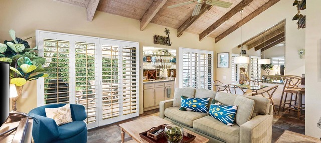 Immaculate Mission Hills tennis villa with mountain views from private roof deck