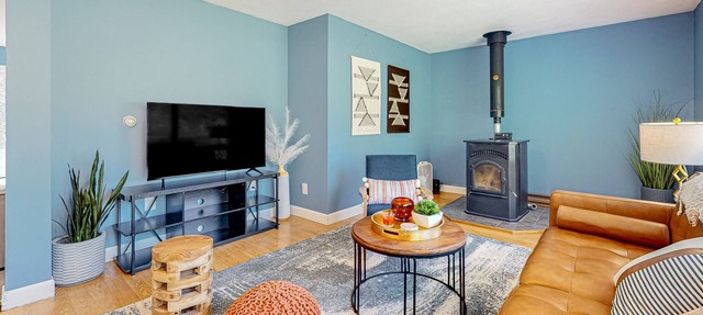 Inviting riverfront home with pool, kayaks, firepit, & W/D