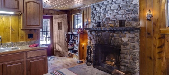 Isolated Knotty Pine Charming Cabin w/Stone Fireplace on 575 Acre Preserve