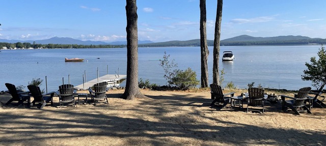 Lakefront home on Ossipee Lake with dock and gorgeous views