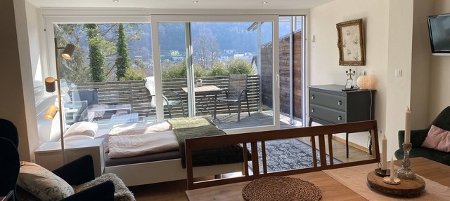 Liebevoll eingerichtetes Einzimmer-Appartement (35qm) mit Balkon für bis zu zwei Personen