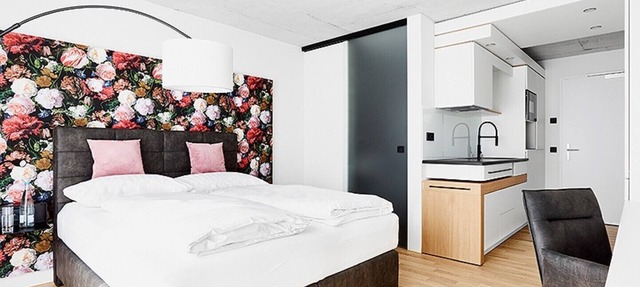 Livisit bergpartment 32 - double room 27 sqm - with kitchenette and bathroom