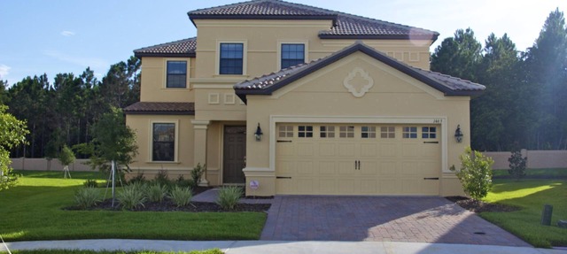 Luxury 5 bed; outside BBQ/TV area with South facing pool