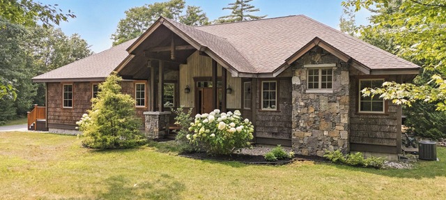 Modern rustic lodge set in the White Mountains and minutes from North Conway.