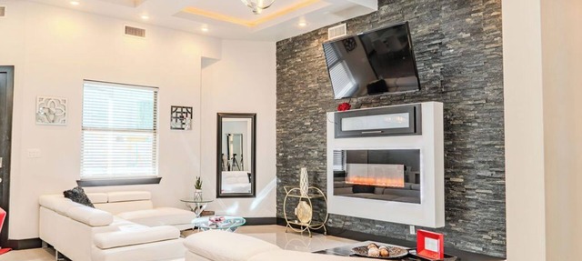 Modern upscale home with an amazing kitchen.