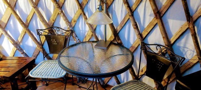 Modern Waterfront Yurt for a Romantic Getaway with a Hot Tub in the Monadnock Region, New Hampshire