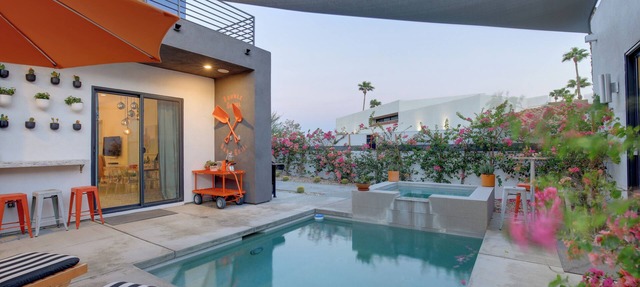 Mountain-View Deck + Pool: Luxe Palm Springs Home