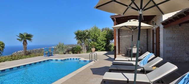 Natural stone villa in a secluded location on 4500 m² with a heated pool