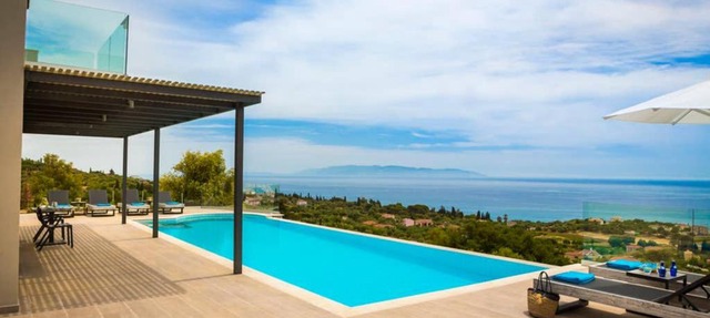 New Villa Blue with private pool at Trapezaki