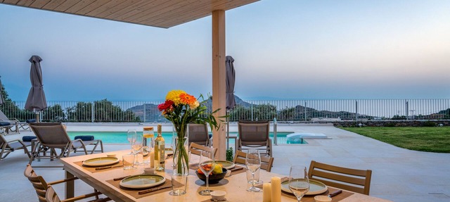 New Villa with spectacular 180° Sea View,Private Pool & BBQ,5 min from the Beach