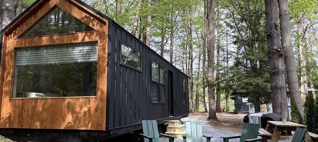 Nordic-Inspired Tiny Cabin Near Lake George & Hudson River, New York
