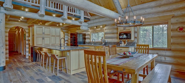 Private Riverfront Log Cabin Retreat on 1.5 Acres, Bordering the National Forest