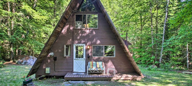 Quiet A-Frame Cabin on Creek with Private Deck!