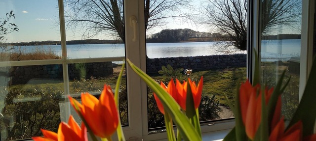 Quietly situated house directly on the lake (Schaalsee, Lübeck), three rooms, two bathrooms, 80 m²