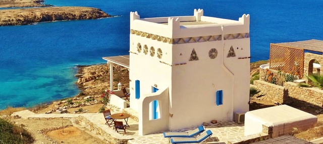 Recently built, charming, Cyclades type house with panoramic view of the Aegean