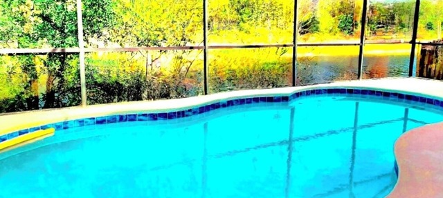 Ref 994PF. Modern lake view pool home. Very close to Disney