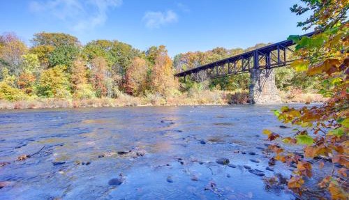 Riverfront Apt w/Fire Pit & Yard in Millers Falls