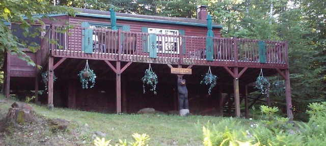Romantic getaway, private cabin overlooking Sawyer Lake WIFI, TV, AC, Heat