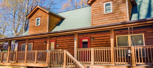 Rustic Log Cabin TH | Spacious King Suite | Views | Fire Pit | Walk Downtown WJ