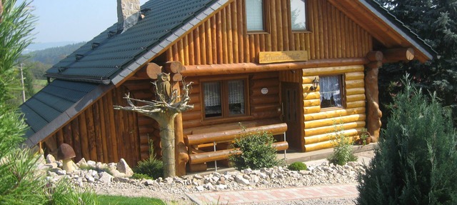 Schneewittchenhütte- Holzblockbohlen Holiday house with fireplace and sauna in the Vogtland