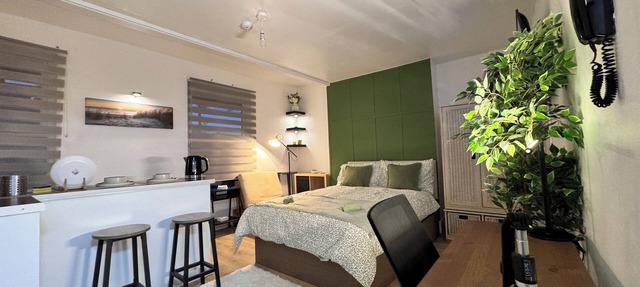 Serene Green Theme Studio Home in the Heart of Finsbury Park