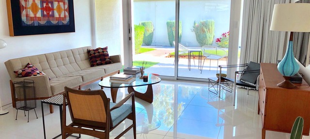 Serene Palm Springs Mid-Century Retreat Surrounded By Mountains & Close To All