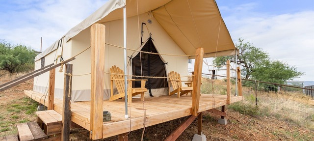 Settle Into a Cozy Old West Cabin Tent Escape