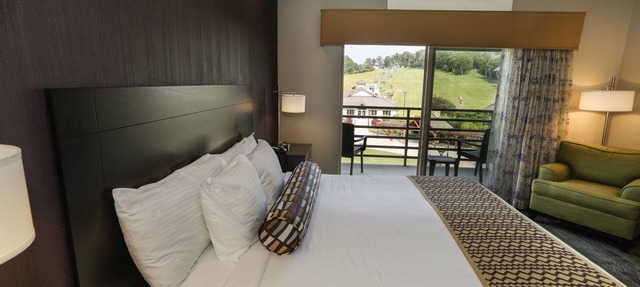 Spacious King Suite | Living Area + Kitchenette