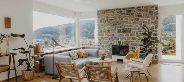 Spacious mid-century style villa with views over Bressanone and private hot tub