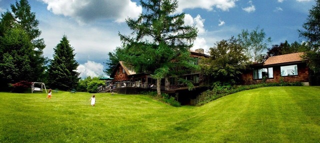 Sprawling, Rustic Country Estate with Spring-Fed Swim Pond & Tennis Ct