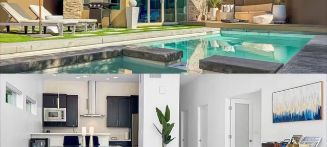 Stunning Modern Oasis - Heated Pool & Spa · Mountain Views · 5min to Downtown!