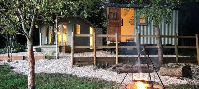 The Hide With Private Wood Fired Hot Tub. A truly romantic getaway on a Vineyard