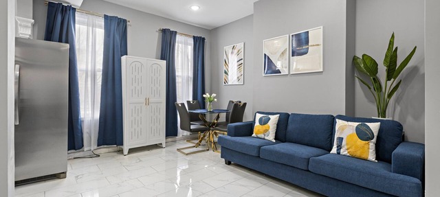 This modern 5-bedroom, 3-bathroom home in Jersey City offers everything you need