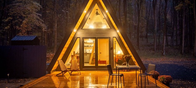 Tiny Home A-Frame with Hot Tub in the Northern Catskills