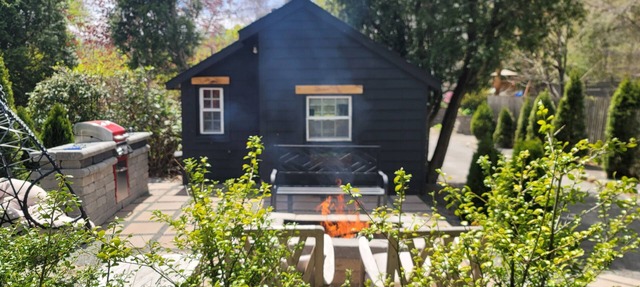 Tiny house experience steps to water.entire house
