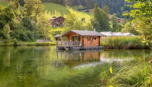 Tiny Water Villa on a Lake with shared camping bathroom