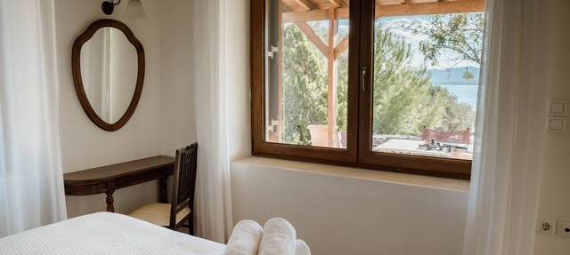 Traditional Architecture Stone House in Seafront Olive Grove
