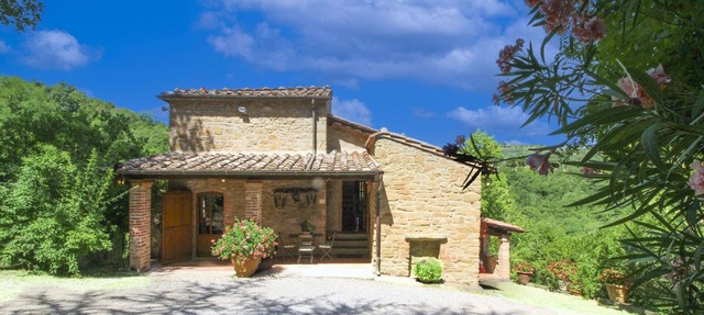 Typical stone villa with private pool, situated in a quiet and secluded position, a few km from the