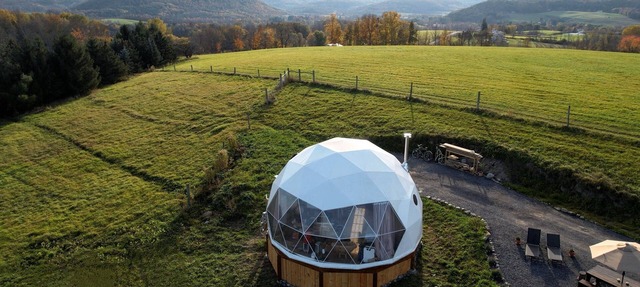Unique Geodesic Dome Retreat nestled on an Agroforestry Farm